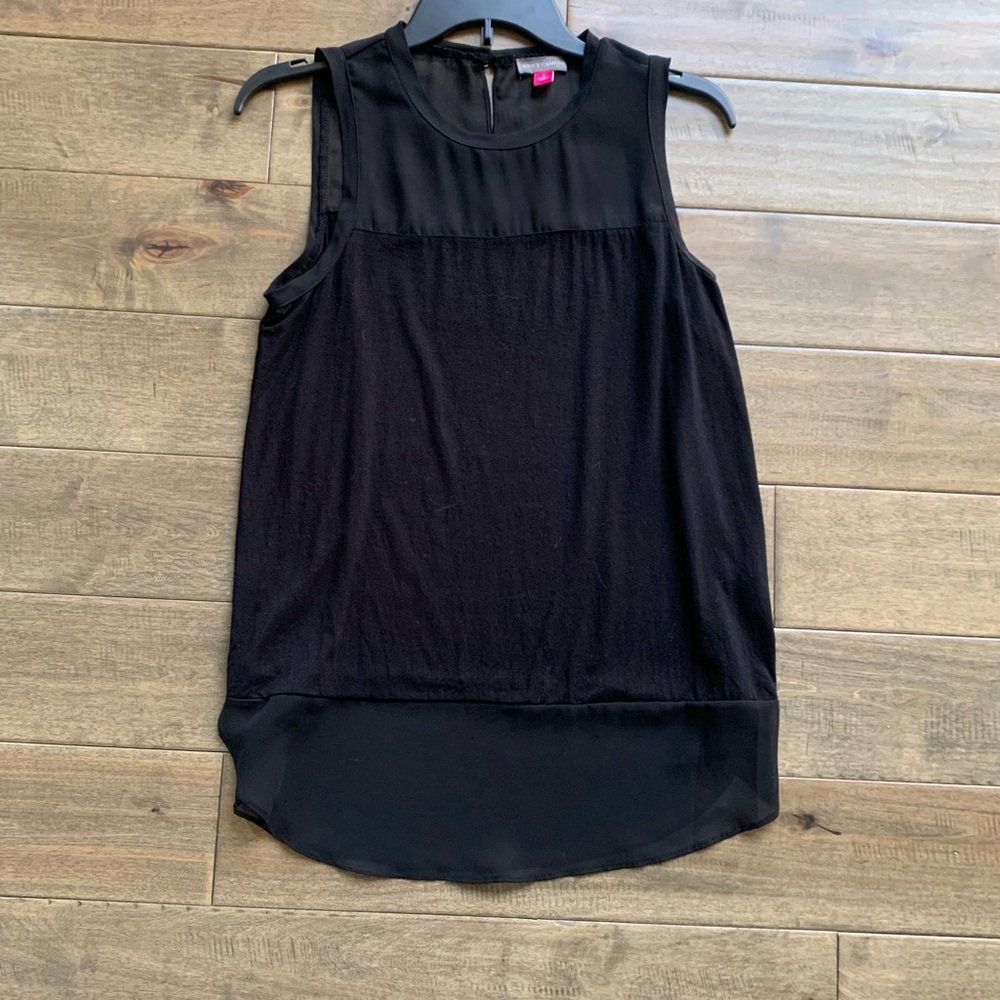 Vince Camuto Tank- sheer top & bottom detail